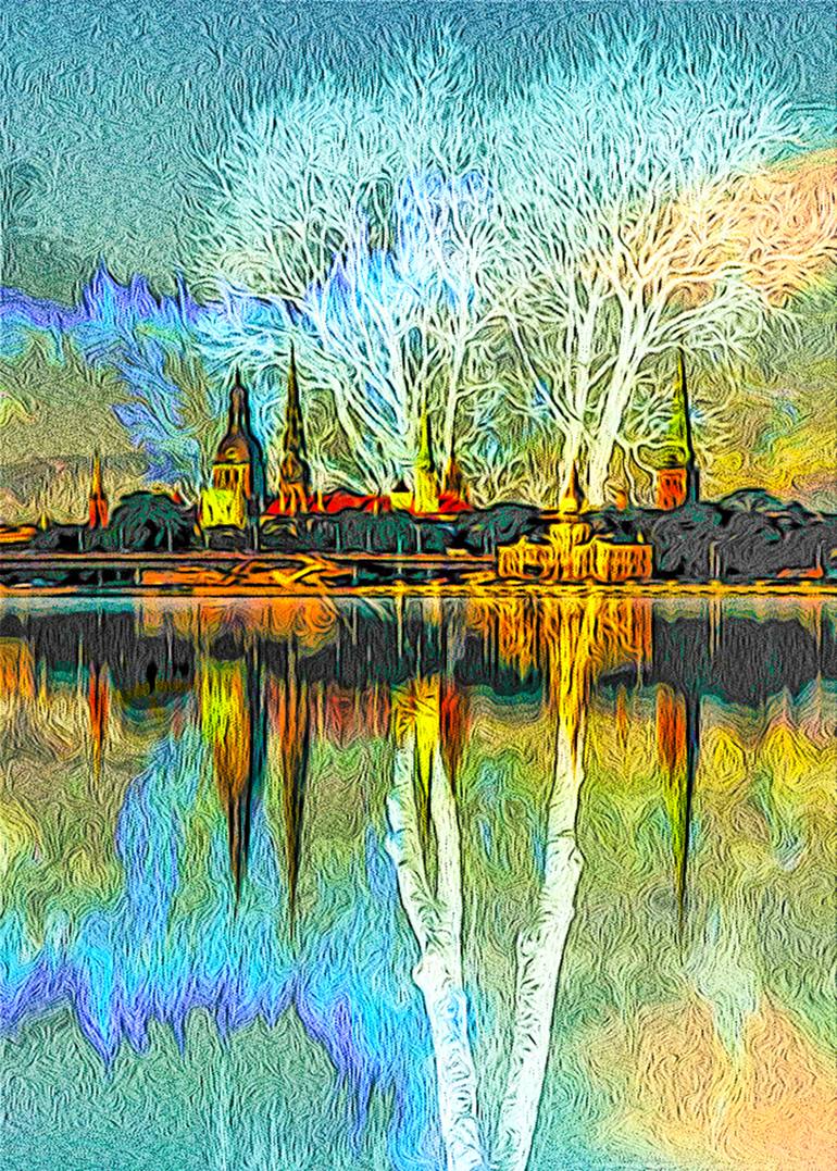 Colorful City Reflections 0 27 19 17 Limited Edition 1 Of 10 New Media By Algirdas Lukas Saatchi Art