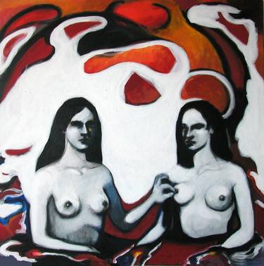 Original Expressionism Nude Paintings by Roberto Pinetti