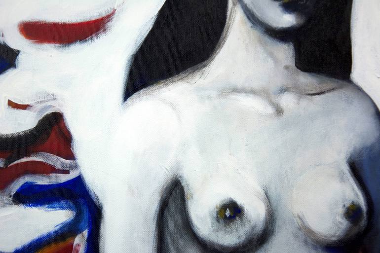 Original Expressionism Nude Painting by Roberto Pinetti