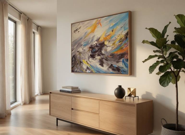 Original Abstract Expressionism Abstract Painting by André Pillay