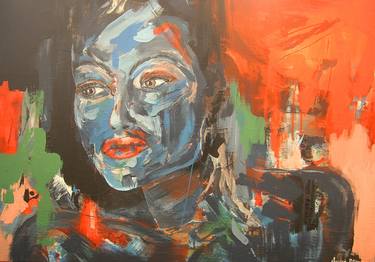 Original Abstract Portrait Paintings by André Pillay