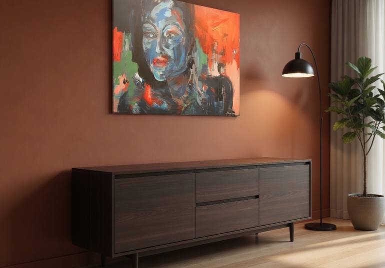 Original Abstract People Painting by André Pillay