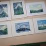 Collection of small paintings. A4 size each.
