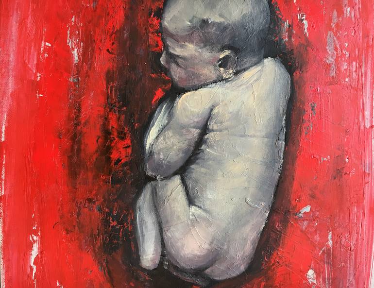 Original Expressionism Children Painting by Tara Giovanna Mancini