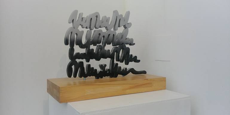 Original Calligraphy Sculpture by val wecerka