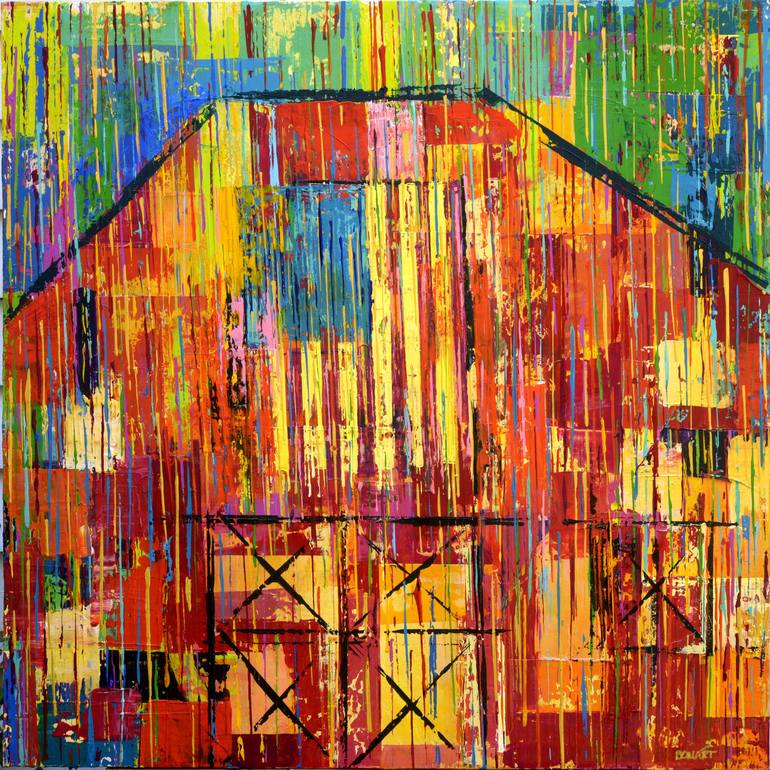 abstract barn paintings