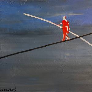 2026 Tightrope Walker oil,canvas 50x55cm