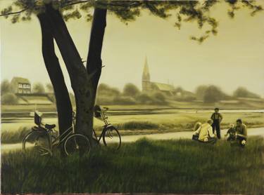 Print of Surrealism Rural life Paintings by Leo Wijnhoven