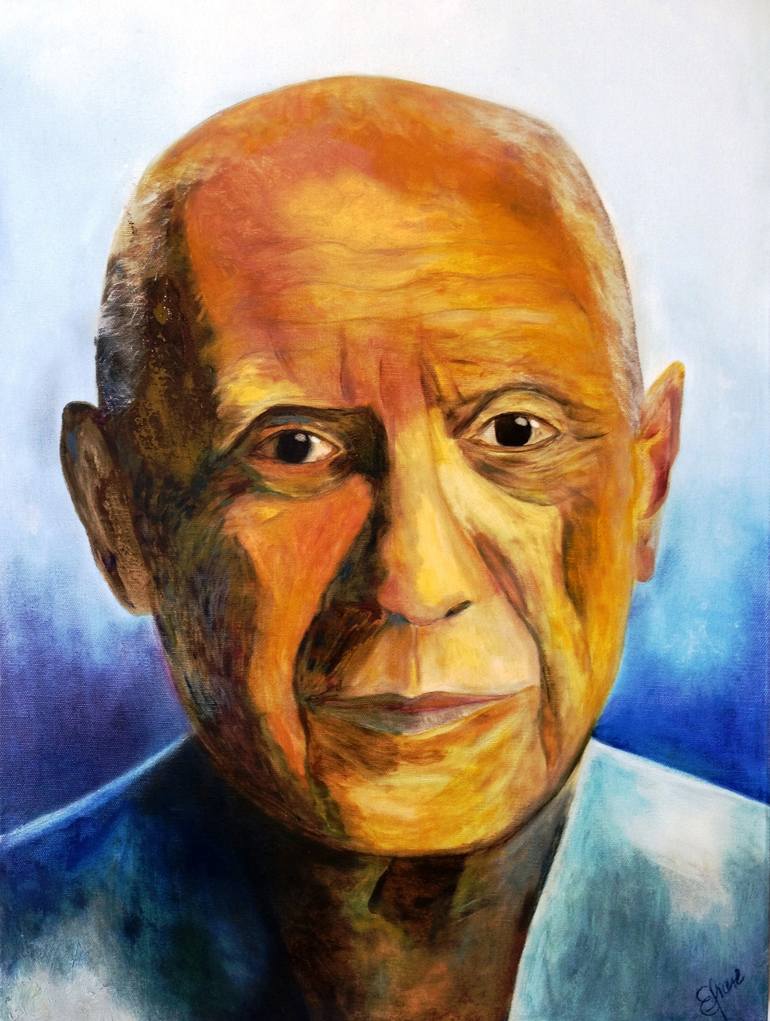Portrait of Picasso Painting by Eliane Ellie | Saatchi Art