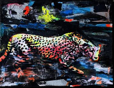 Original Contemporary Animal Mixed Media by Monika Solorz