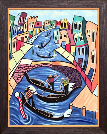 Print of Cubism Places Paintings by Srdjan Cincar