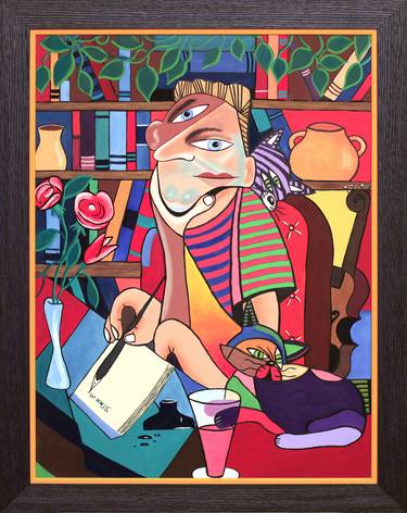 Print of Cubism People Paintings by Srdjan Cincar