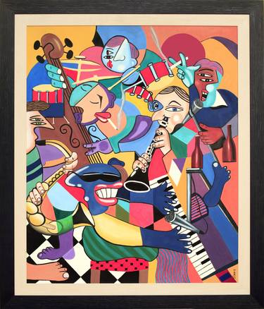 Print of Cubism Music Paintings by Srdjan Cincar