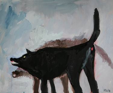 Saatchi Art Artist Ilian Savkov; Painting, “Two Dogs” #art
