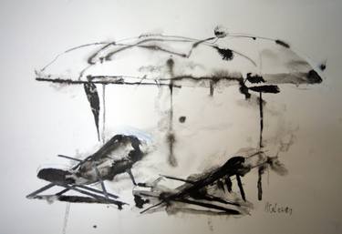Original Expressionism Beach Drawings by Ilian Savkov
