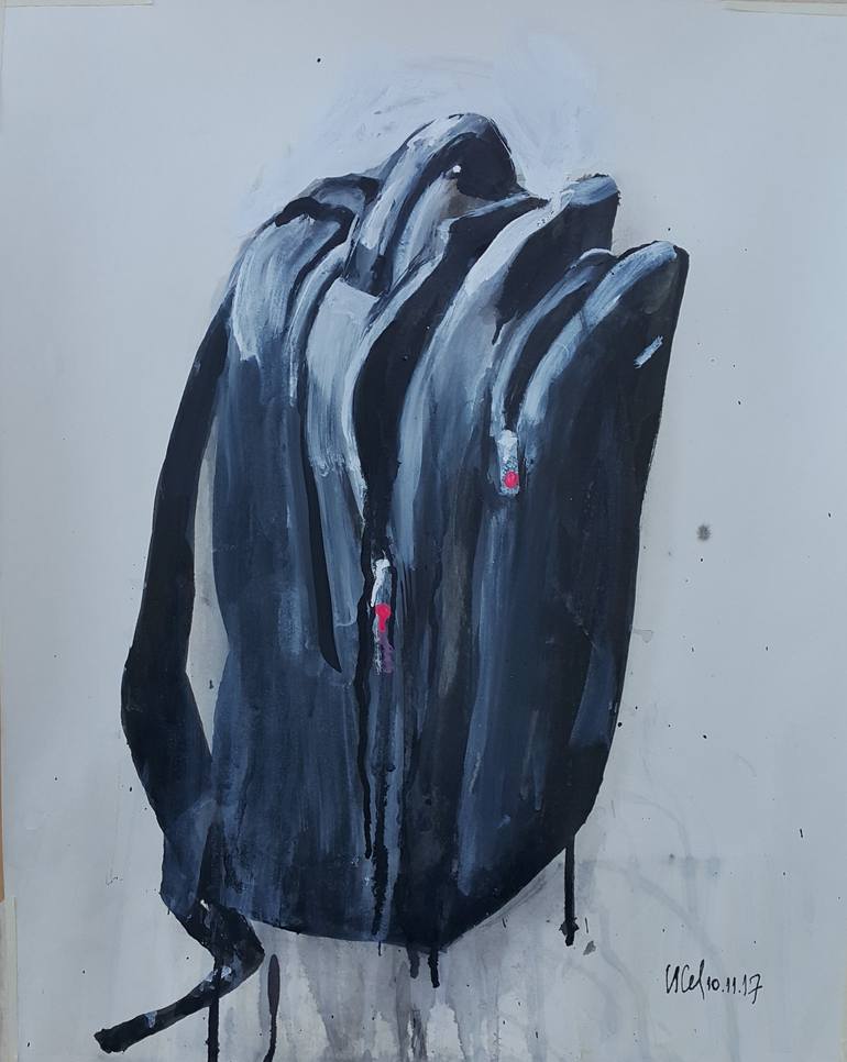 drawing on backpack