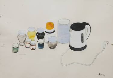 Original Still Life Drawings by Ilian Savkov