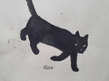 Print of Expressionism Cats Drawings by Ilian Savkov