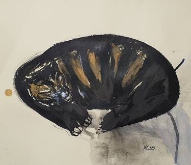 Print of Expressionism Cats Drawings by Ilian Savkov