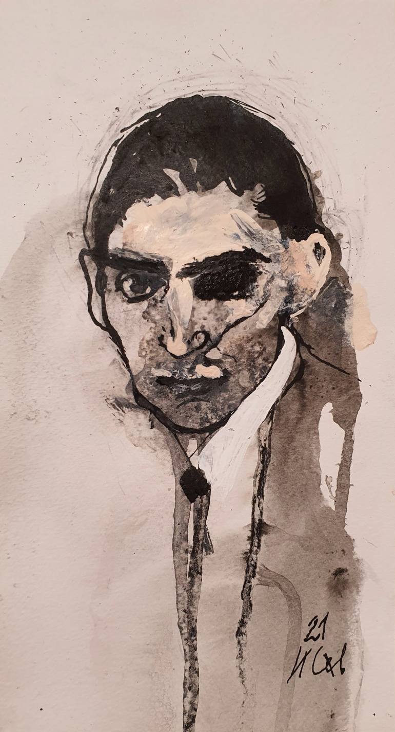 Franz Kafka Drawing by Ilian Savkov