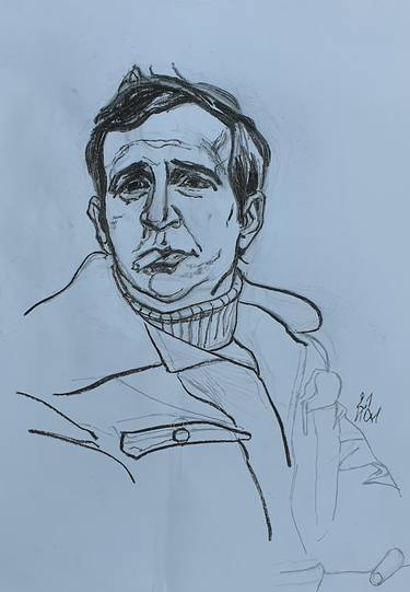 Portrait Drawing of Francois Truffaut thumb