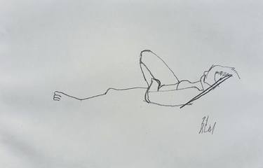 Original Minimalism Beach Drawings by Ilian Savkov