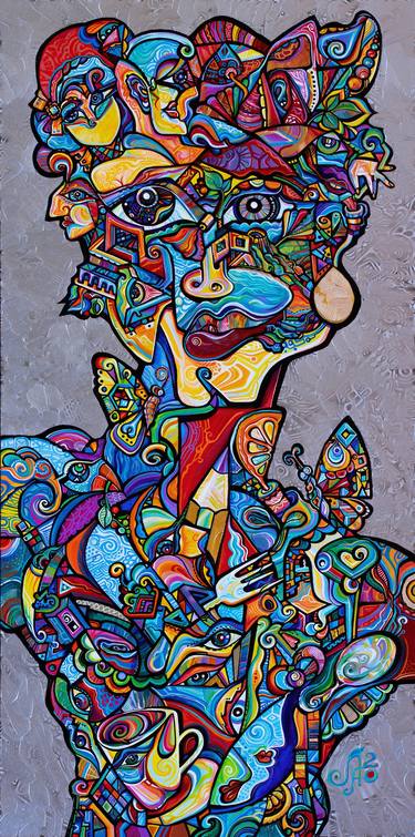 Original Cubism Fantasy Paintings by Alex Arshansky