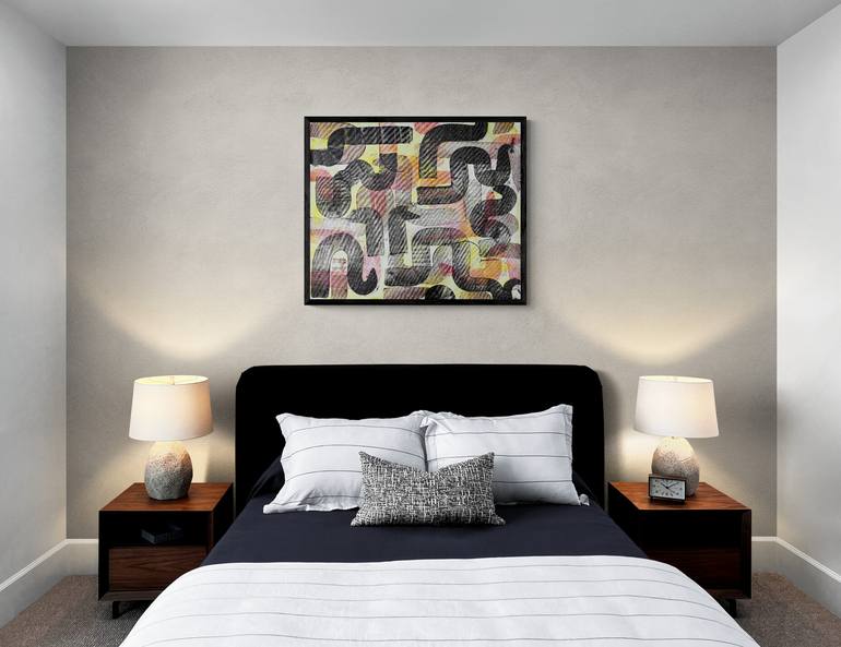 Original Abstract Expressionism Abstract Painting by Sumit Mehndiratta