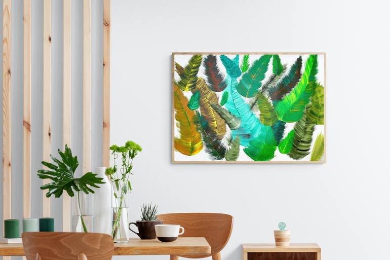 Original Abstract Botanic Painting by Sumit Mehndiratta