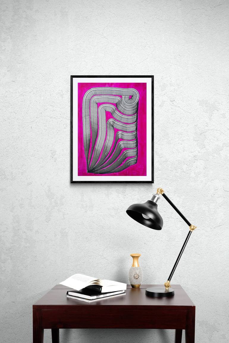 Original Contemporary Abstract Drawing by Sumit Mehndiratta