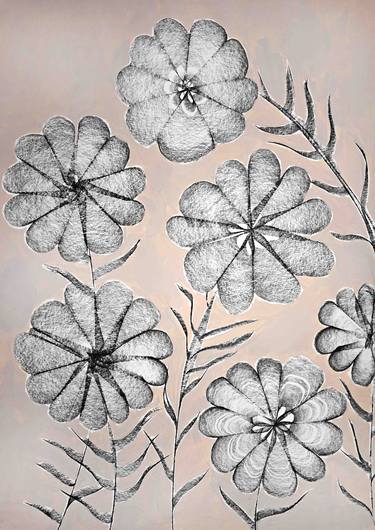 Original Floral Drawings by Sumit Mehndiratta