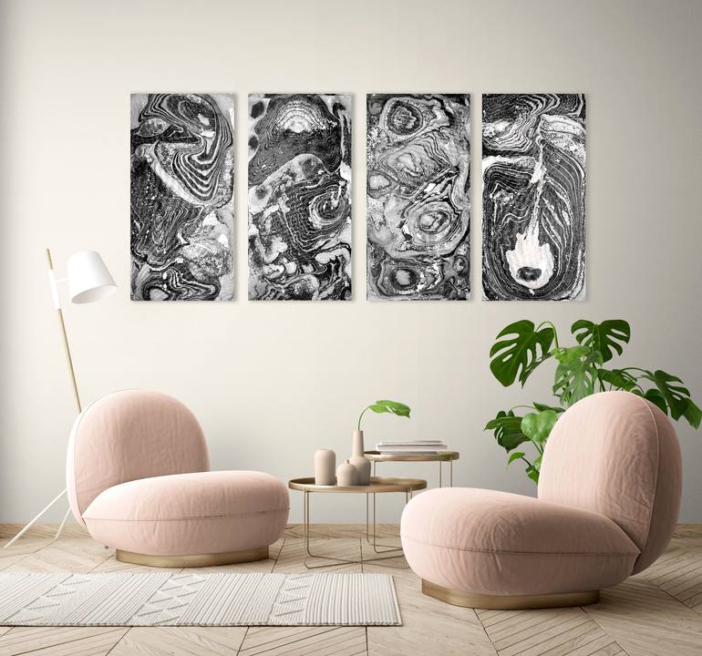Original Abstract Expressionism Abstract Painting by Sumit Mehndiratta