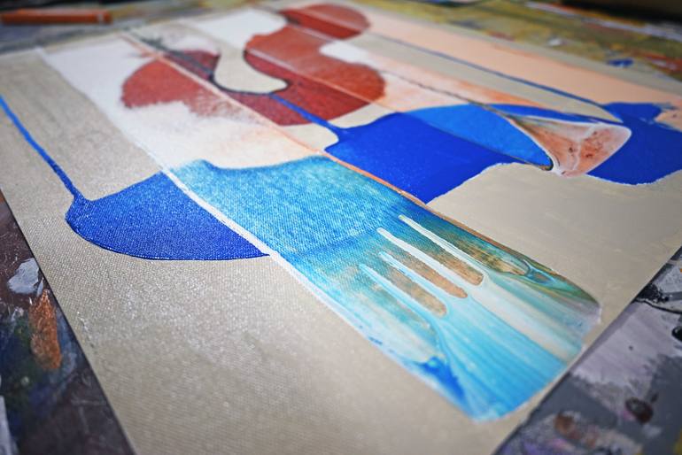 Original Painterly Abstraction Abstract Painting by Sumit Mehndiratta