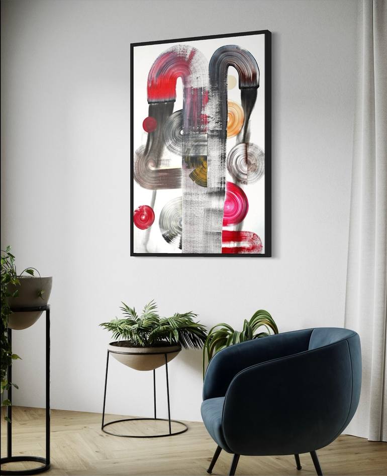 Original Painterly Abstraction Abstract Painting by Sumit Mehndiratta