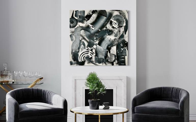 Original Abstract Expressionism Abstract Painting by Sumit Mehndiratta