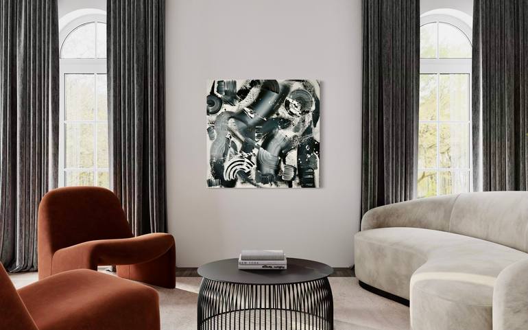 Original Abstract Expressionism Abstract Painting by Sumit Mehndiratta