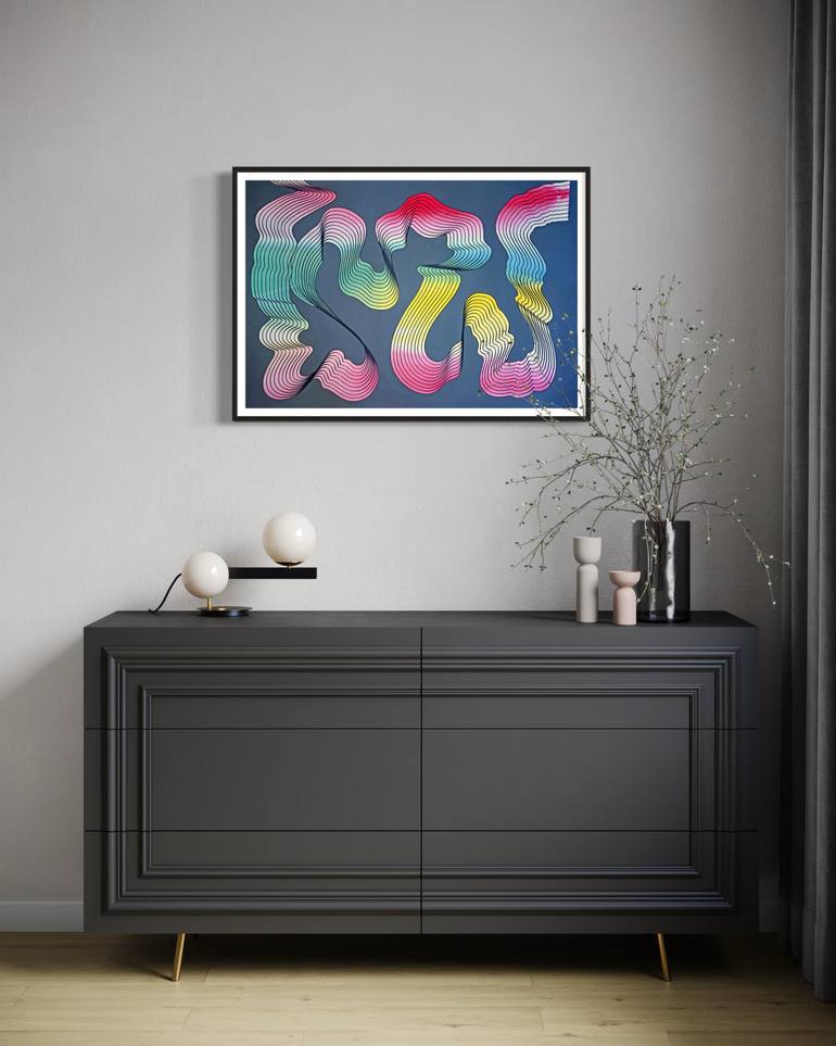 Original Abstract Expressionism Abstract Mixed Media by Sumit Mehndiratta