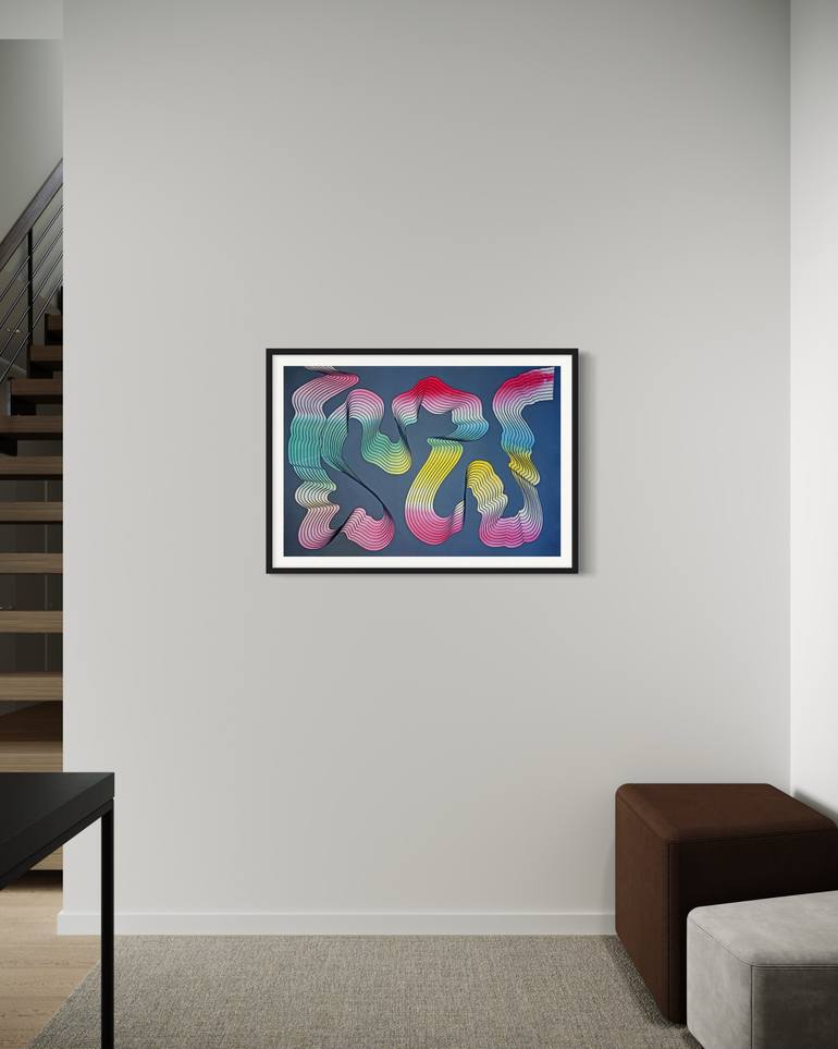 Original Abstract Expressionism Abstract Mixed Media by Sumit Mehndiratta