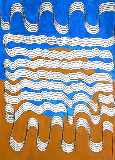Original Abstract Expressionism Abstract Mixed Media by Sumit Mehndiratta