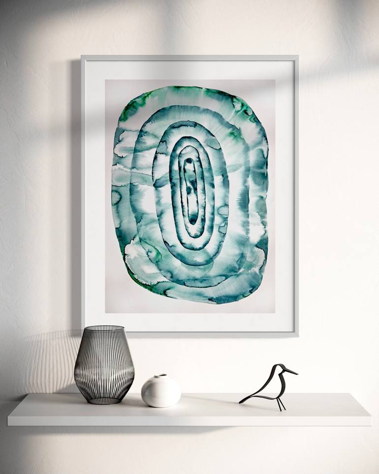 Original Abstract Expressionism Abstract Drawing by Sumit Mehndiratta