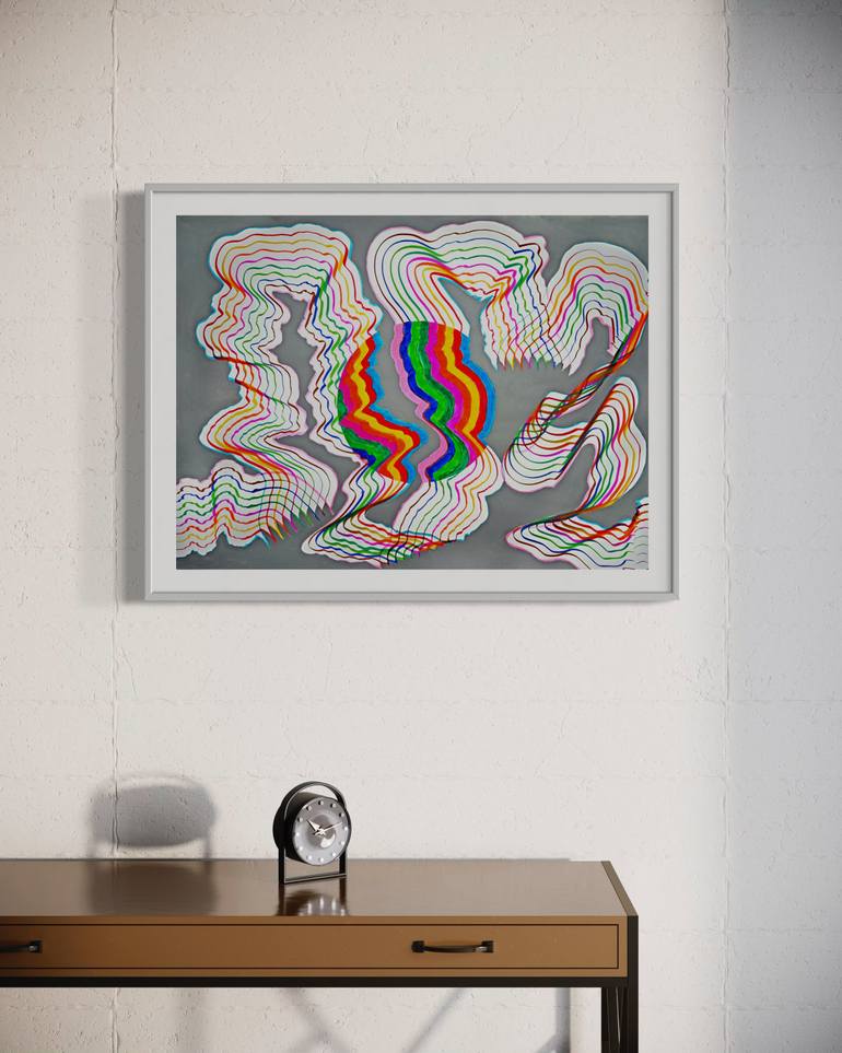 Original Abstract Expressionism Abstract Mixed Media by Sumit Mehndiratta