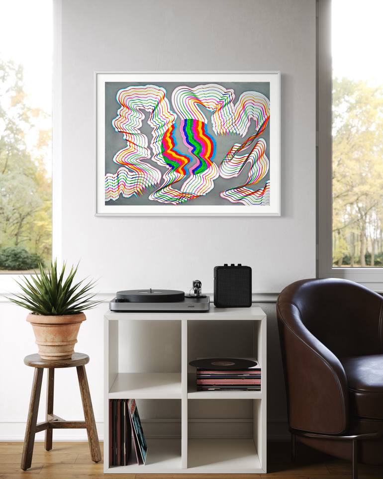 Original Abstract Expressionism Abstract Mixed Media by Sumit Mehndiratta
