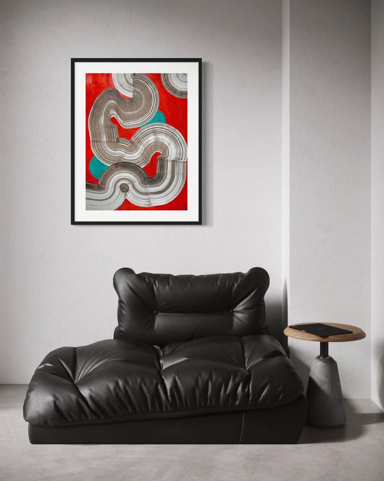 Original Painterly Abstraction Abstract Mixed Media by Sumit Mehndiratta