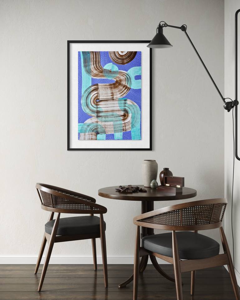 Original Painterly Abstraction Abstract Mixed Media by Sumit Mehndiratta