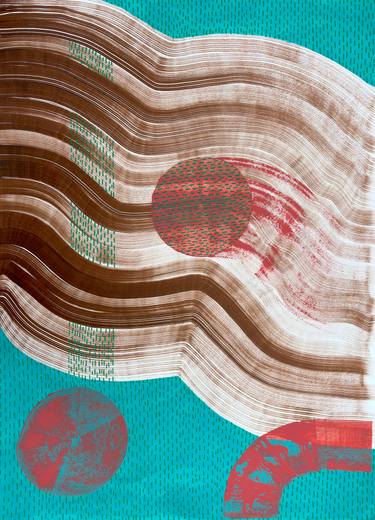 Original Painterly Abstraction Abstract Mixed Media by Sumit Mehndiratta