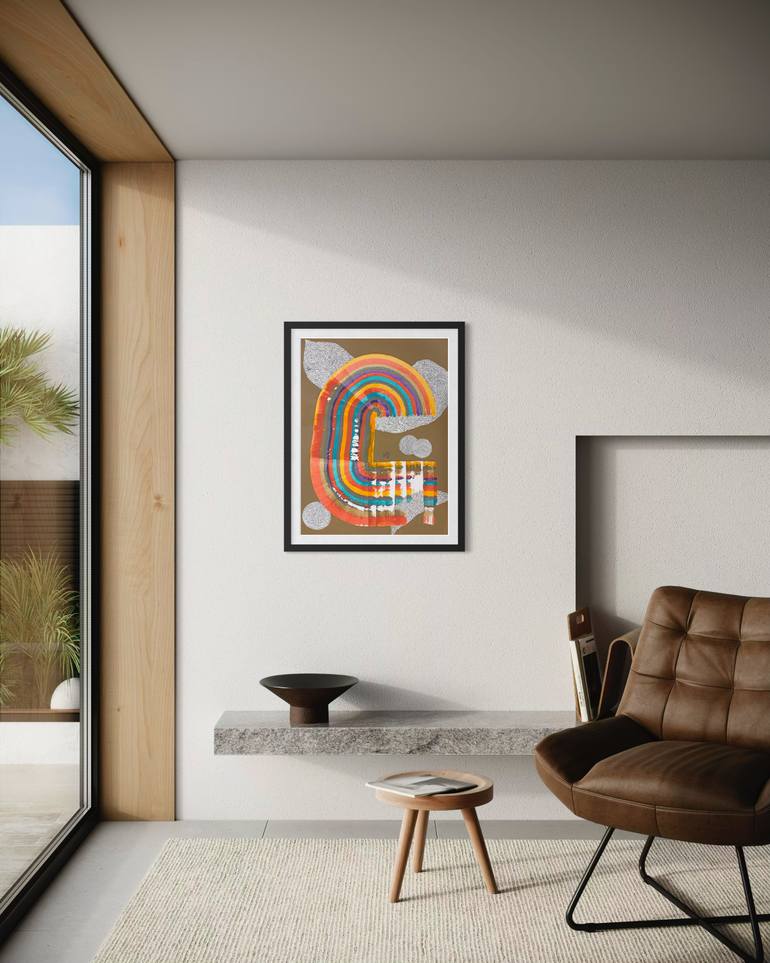 Original Painterly Abstraction Abstract Mixed Media by Sumit Mehndiratta