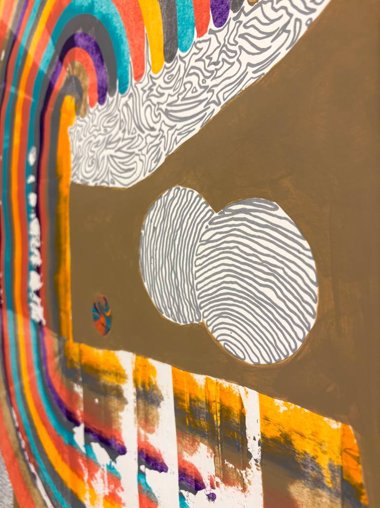 Original Painterly Abstraction Abstract Mixed Media by Sumit Mehndiratta