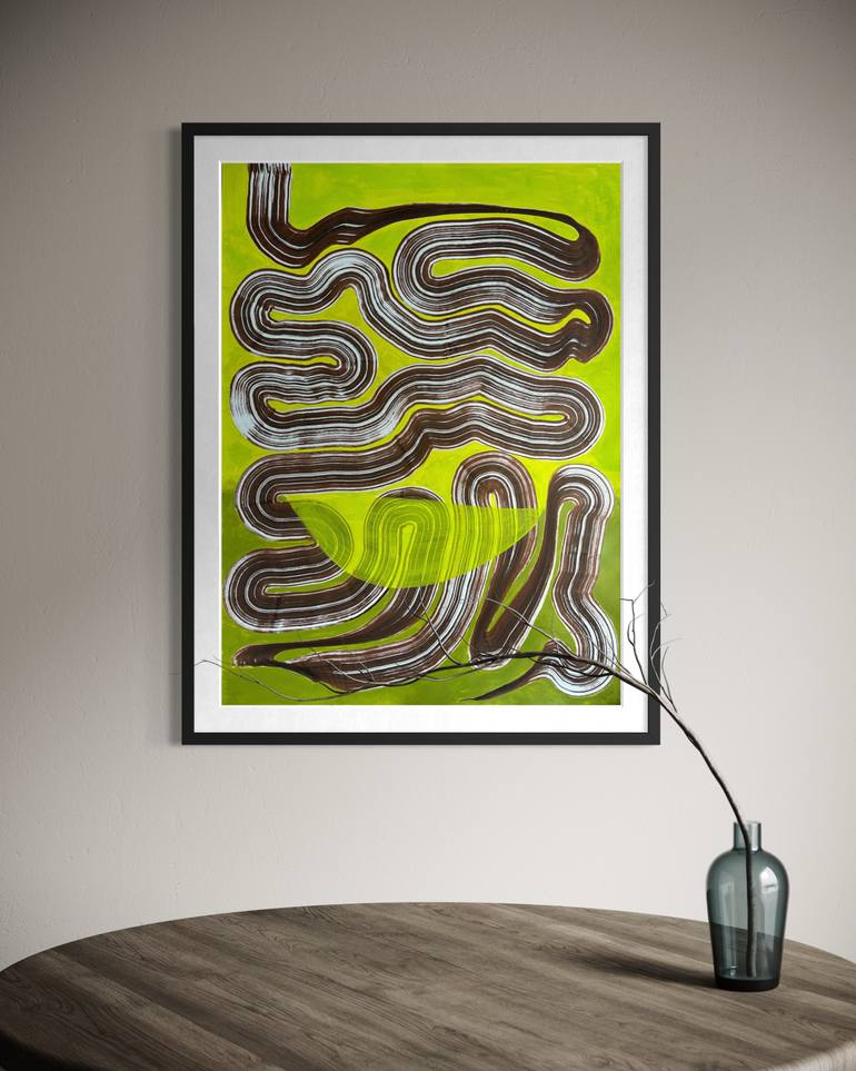 Original Painterly Abstraction Abstract Mixed Media by Sumit Mehndiratta