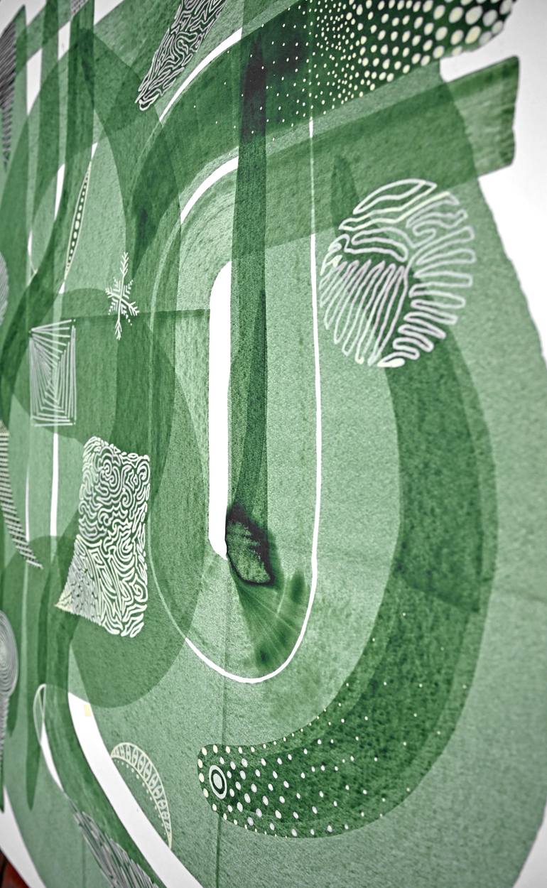Original Abstract Expressionism Abstract Drawing by Sumit Mehndiratta