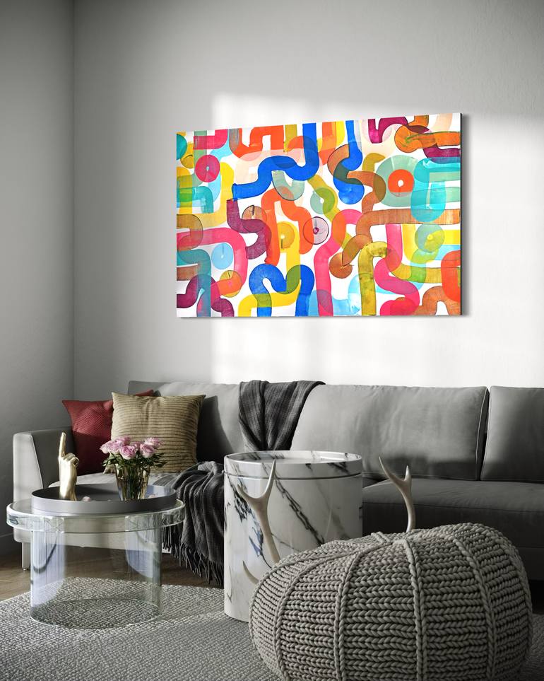 Original Painterly Abstraction Abstract Painting by Sumit Mehndiratta